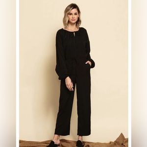 Lucca Couture Leia Long Sleeves Drawstring Jumpsuit